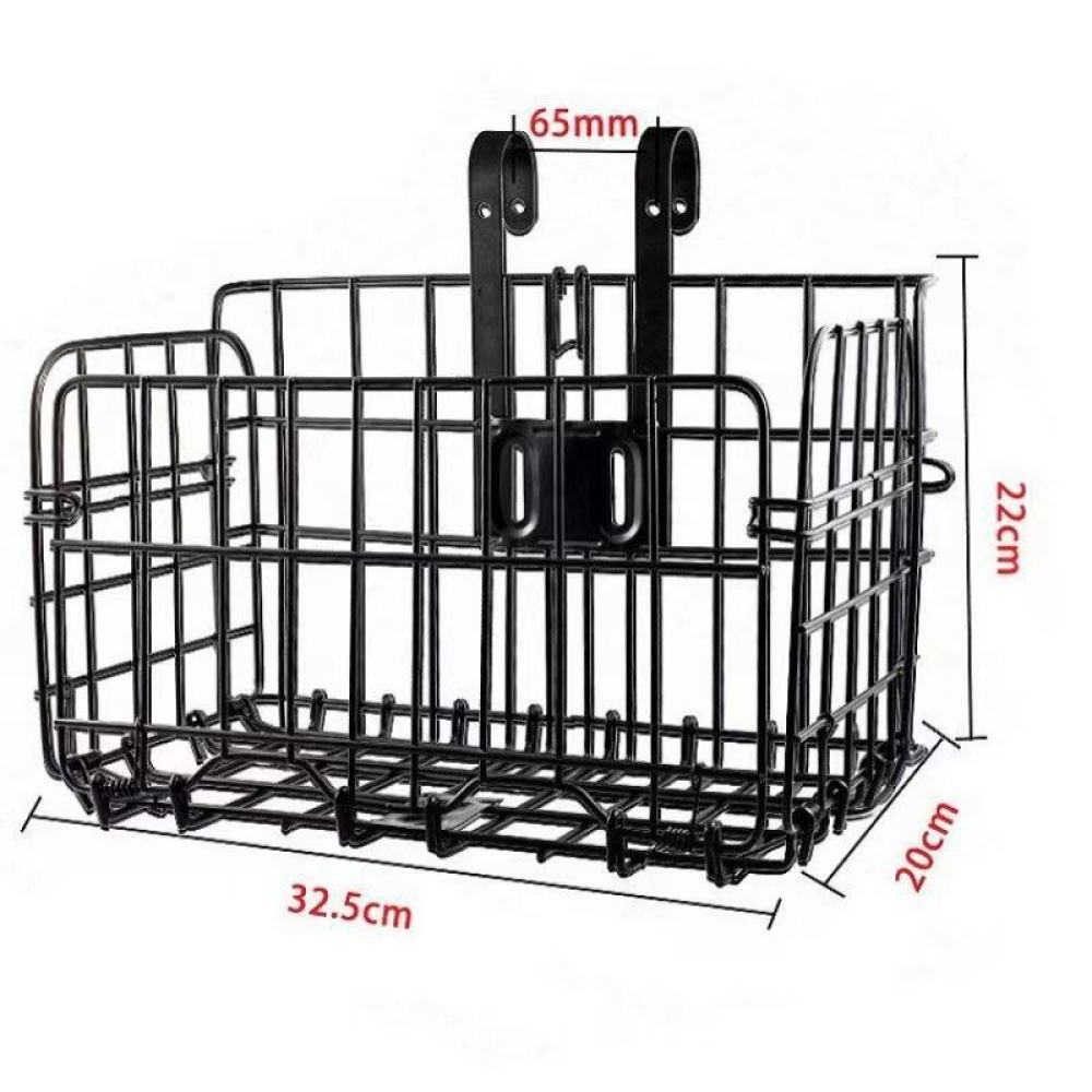 Cycling Gear Box - Large Metal Bicycle Basket Reinforced Structure