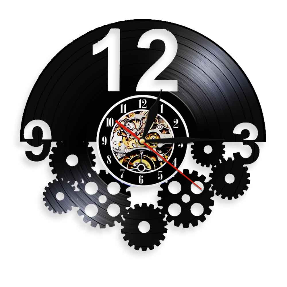 Cycling Gear Gifts - Gears and Cogs Vinyl Record Wall