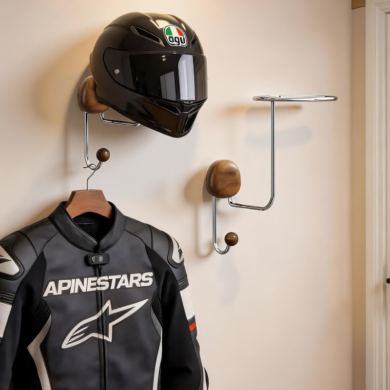 Cycling Gear Wall Mount - Wall Mount Helmet Storage Rack No