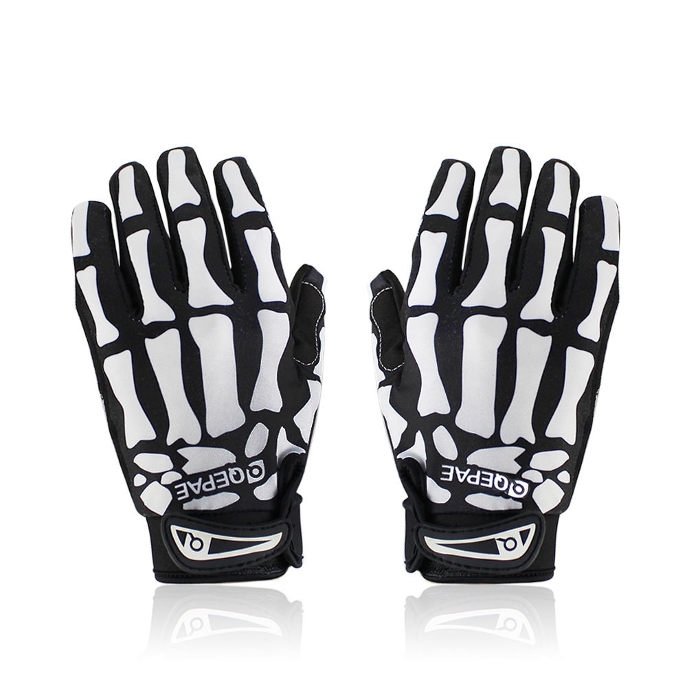 Cycling Gear Gifts - 1Pair Skeleton Bike Gloves Full Finger