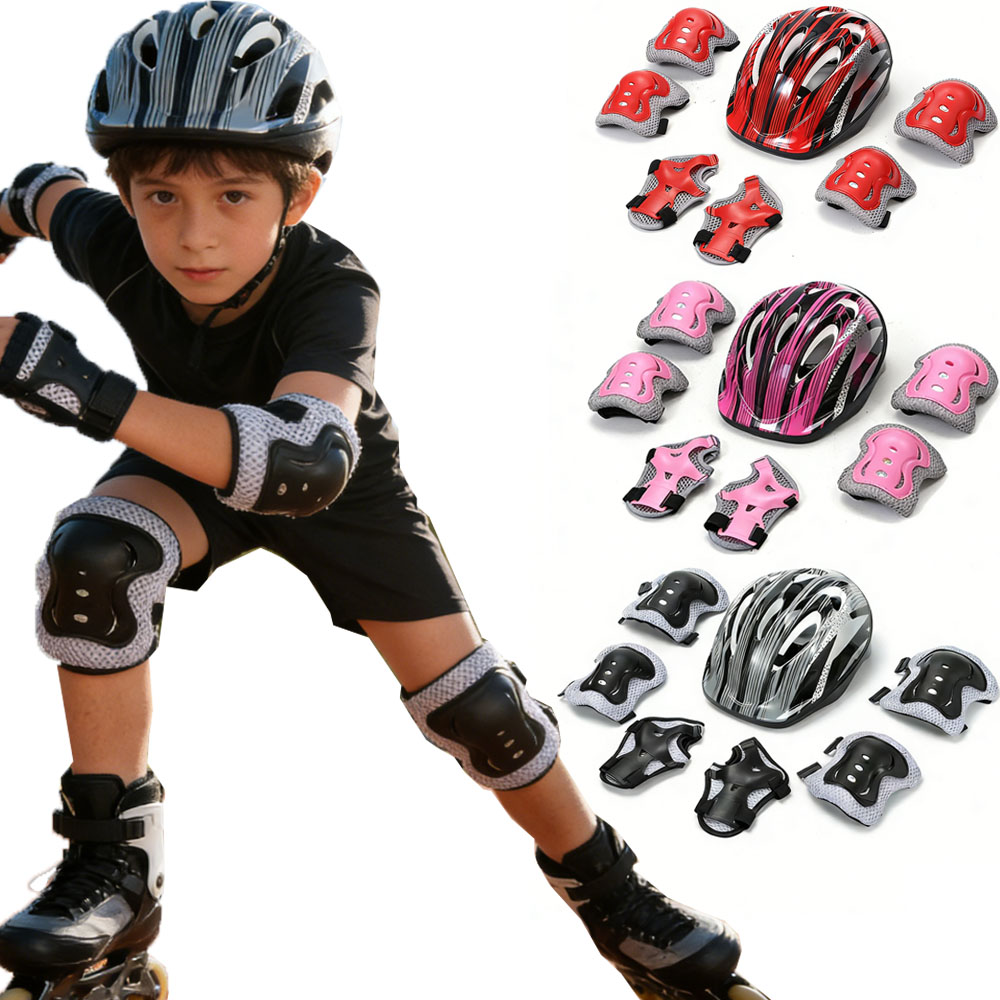 Cycling Safety Gear For Kids - Bicycle Sport Protective Gear Set Adjustable
