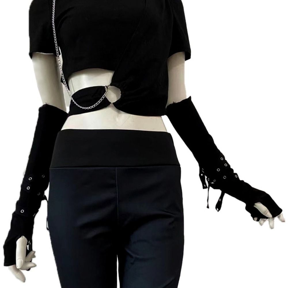 Gothic Style Half-fingered Got - Cycling Arm Warmers ulasan dan harga