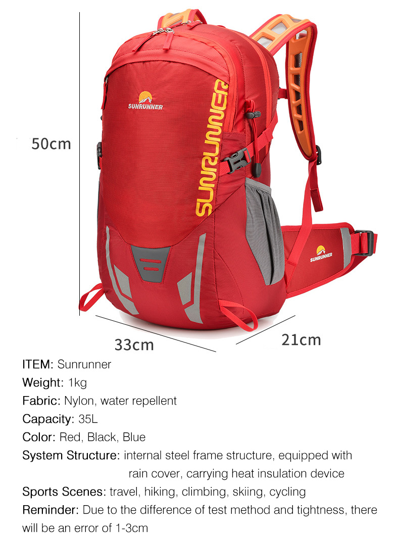 35L Hiking Backpack Bag Large  - Cycling Gear Organizer ulasan dan harga