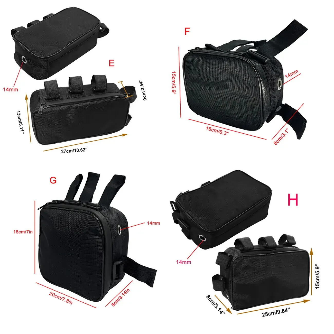 Bicycle Tube Frame Pack Bag, B - Cycling Gear Organizer ulasan dan harga