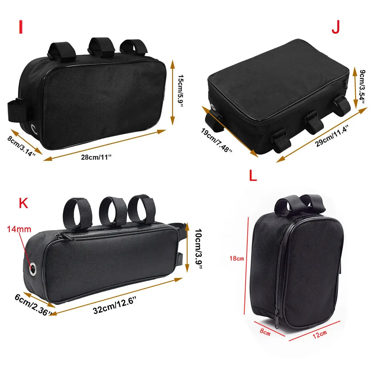 Bicycle Tube Frame Pack Bag, B - Cycling Gear Organizer ulasan dan harga