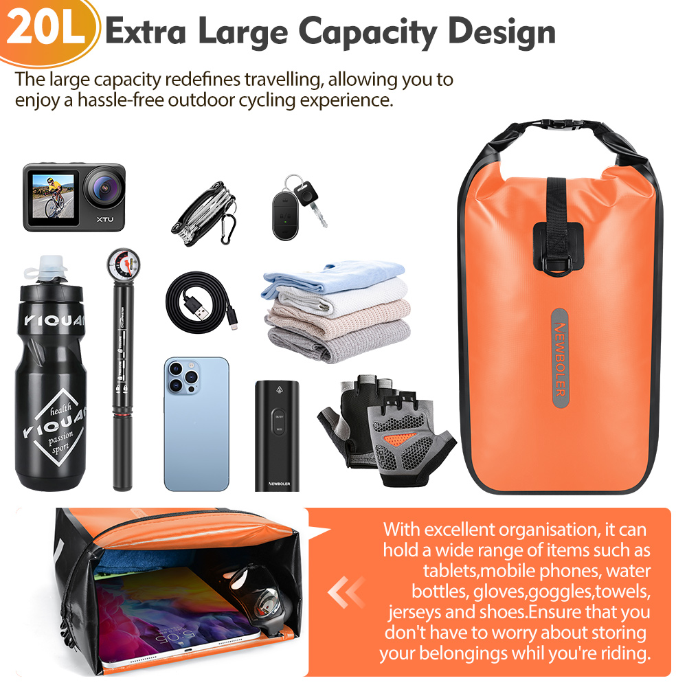 NEWBOLER 10L 20L Waterproof Cy - Cycling Gear Organizer ulasan dan harga