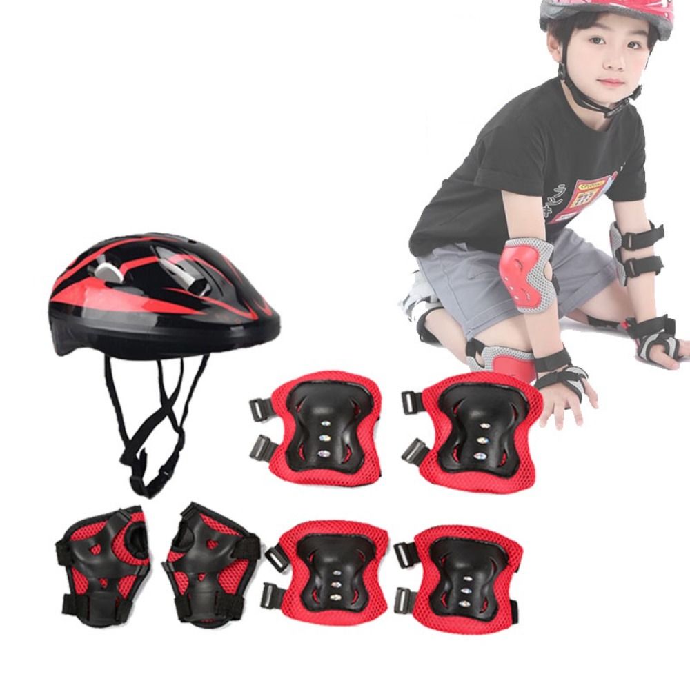Kids Helmet Knee Elbow Pads Wr - Cycling Safety Gear For Kids ulasan dan harga
