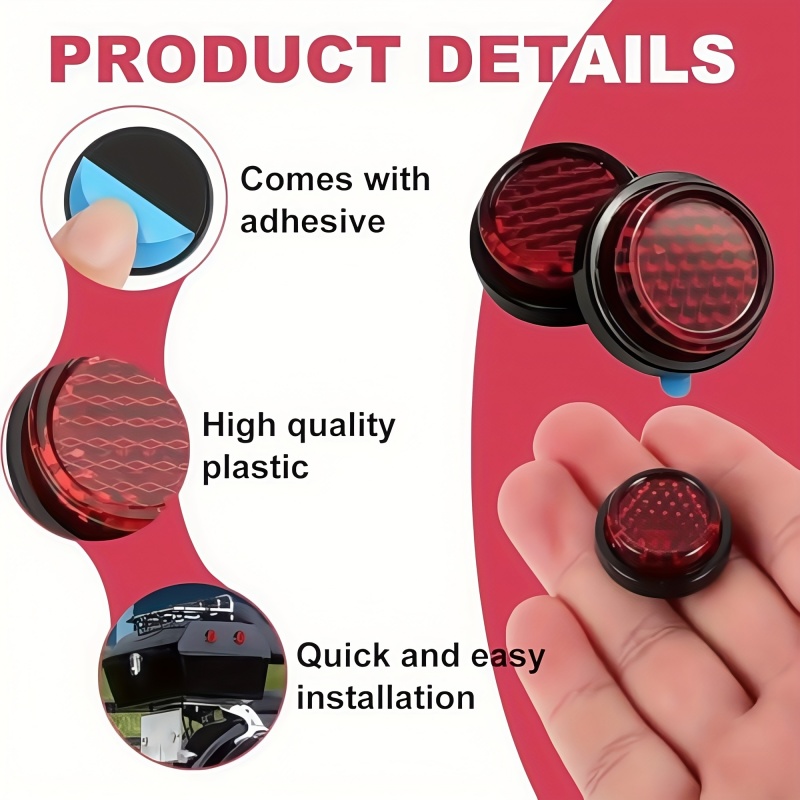 6pc Red Vintage Circular Refle - Vintage Cycling Gear ulasan dan harga