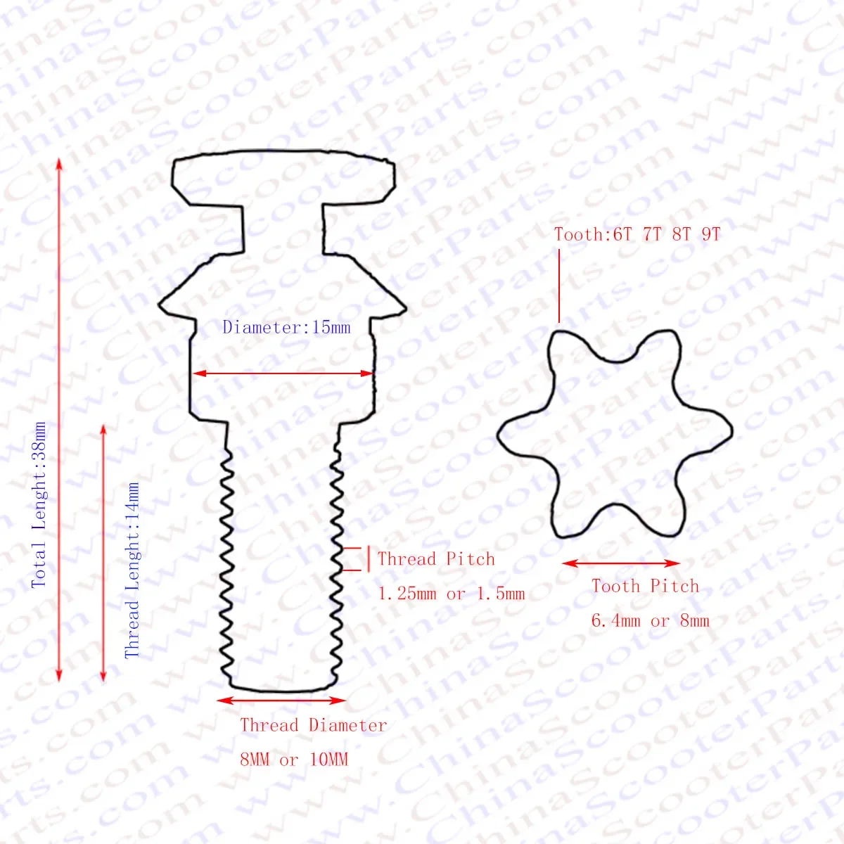 6T 7T 8T 9T 25H T8F M8 M10 Cha - Cycling Gear Box ulasan dan harga