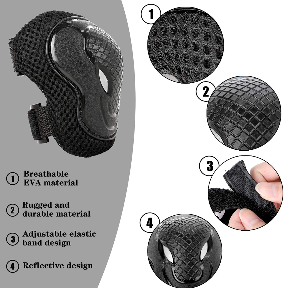 6Pcs Kids Knee Pads Elbow Pads - Cycling Safety Gear For Kids ulasan dan harga