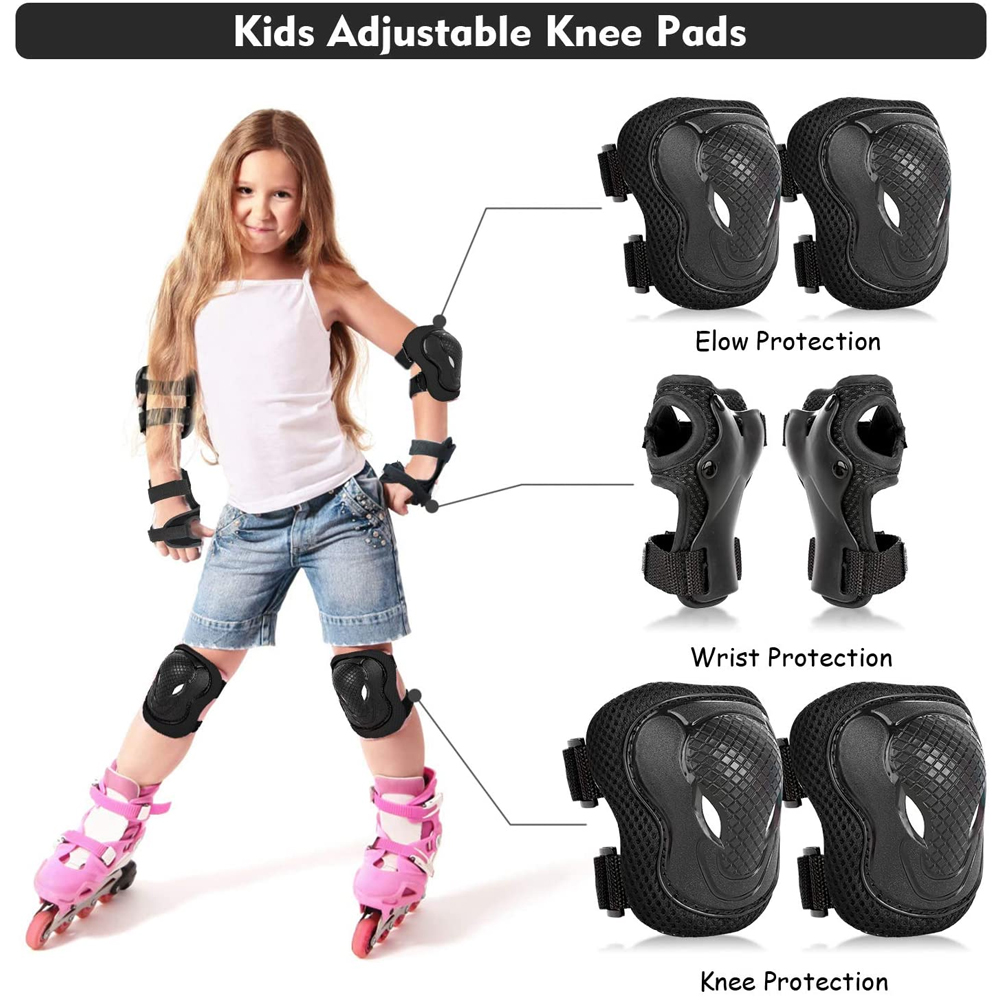 6Pcs Kids Knee Pads Elbow Pads - Cycling Safety Gear For Kids ulasan dan harga