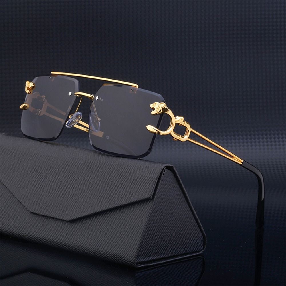 Fashion Leopard Rimless Square - Vintage Cycling Gear ulasan dan harga
