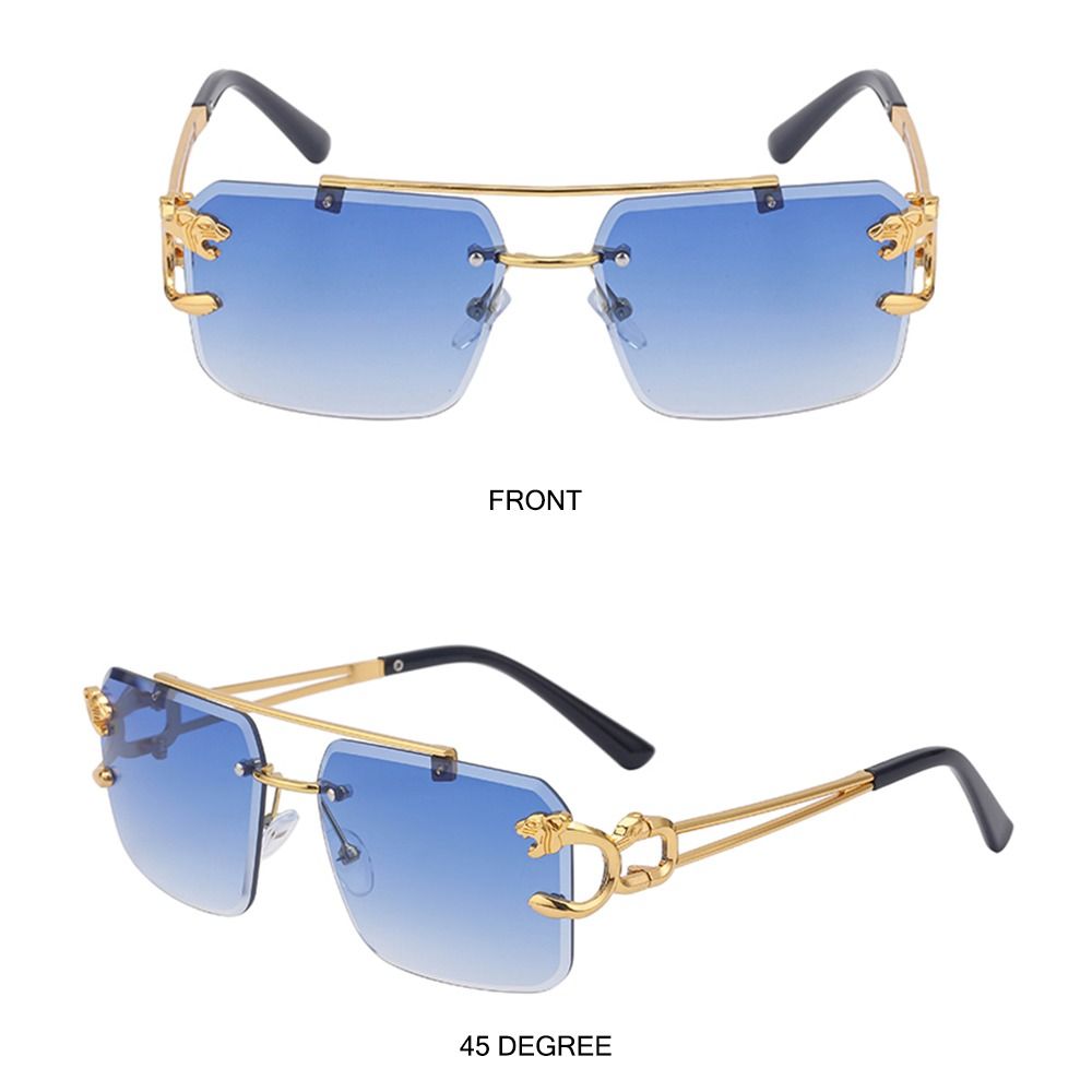 Fashion Leopard Rimless Square - Vintage Cycling Gear ulasan dan harga