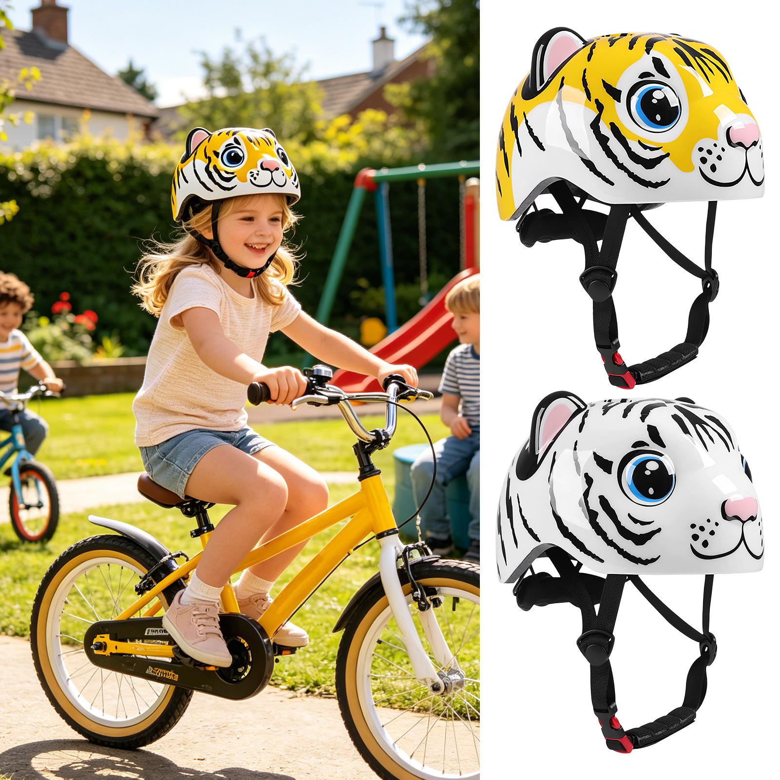 Kids Helmet Tiger Pattern Adju - Cycling Safety Gear For Kids ulasan dan harga