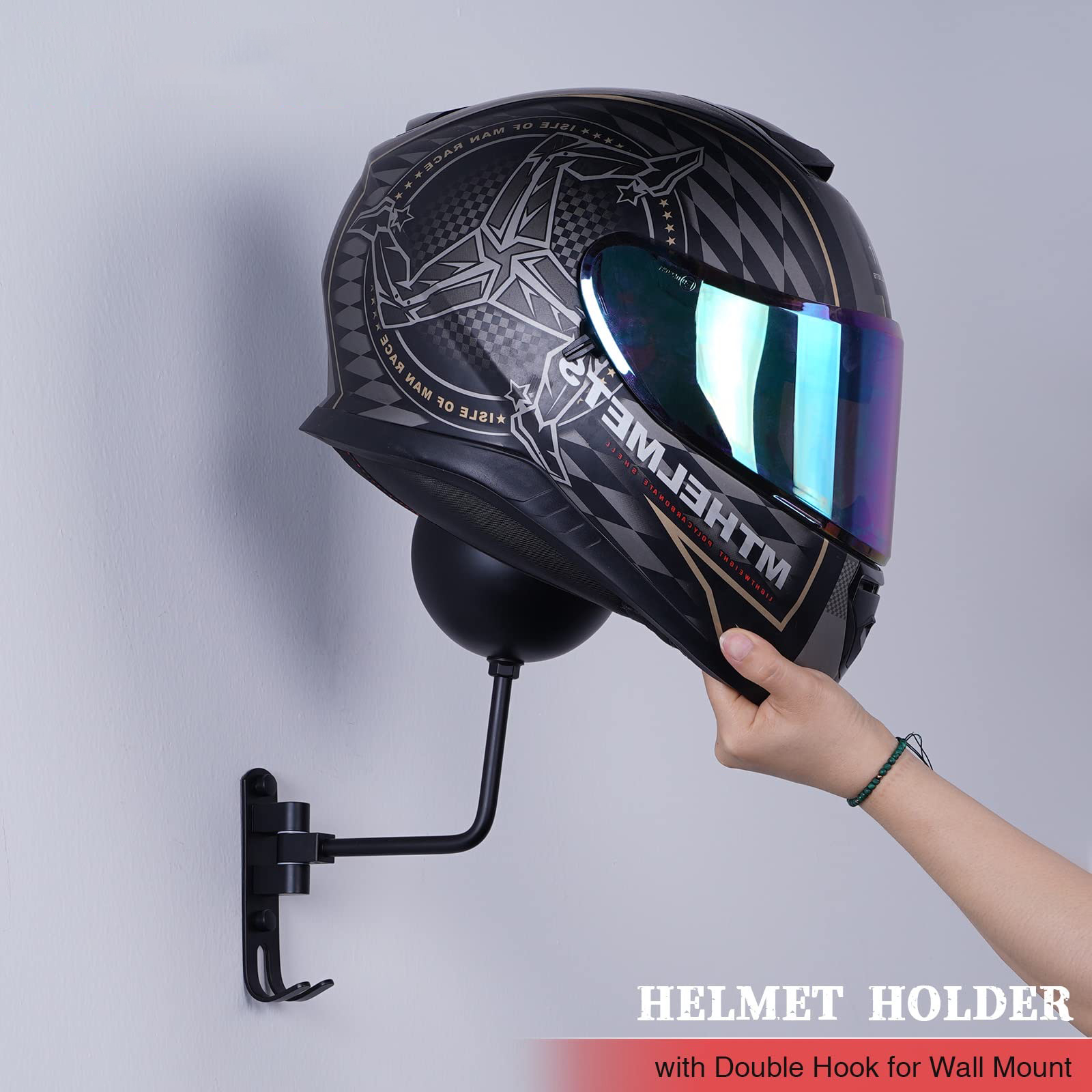 Motorcycle Helmet Wall Mount H - Cycling Gear Wall Mount ulasan dan harga