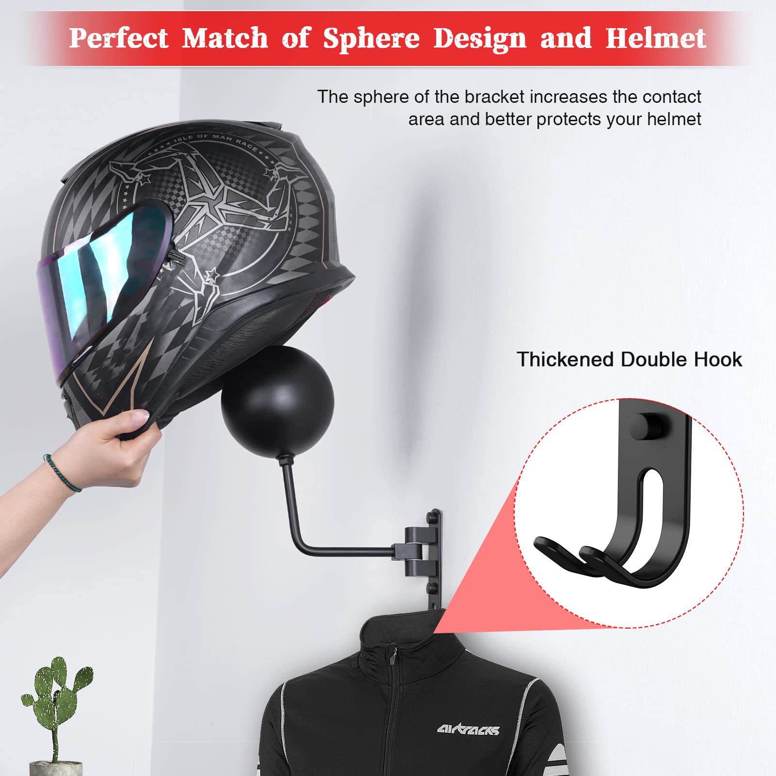 Motorcycle Helmet Wall Mount H - Cycling Gear Wall Mount ulasan dan harga
