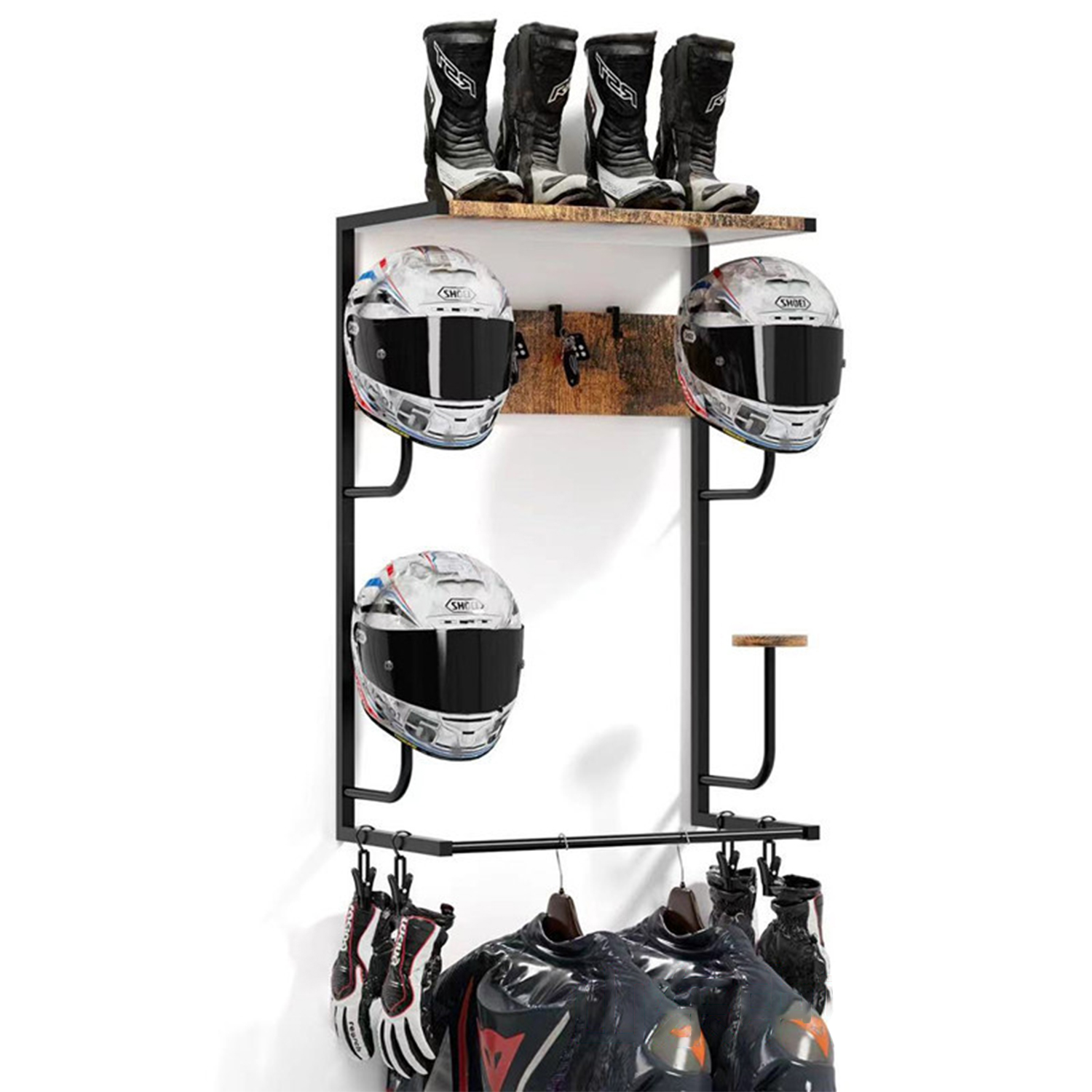 Motorcycle Helmet Holder, Wall - Cycling Gear Wall Mount ulasan dan harga