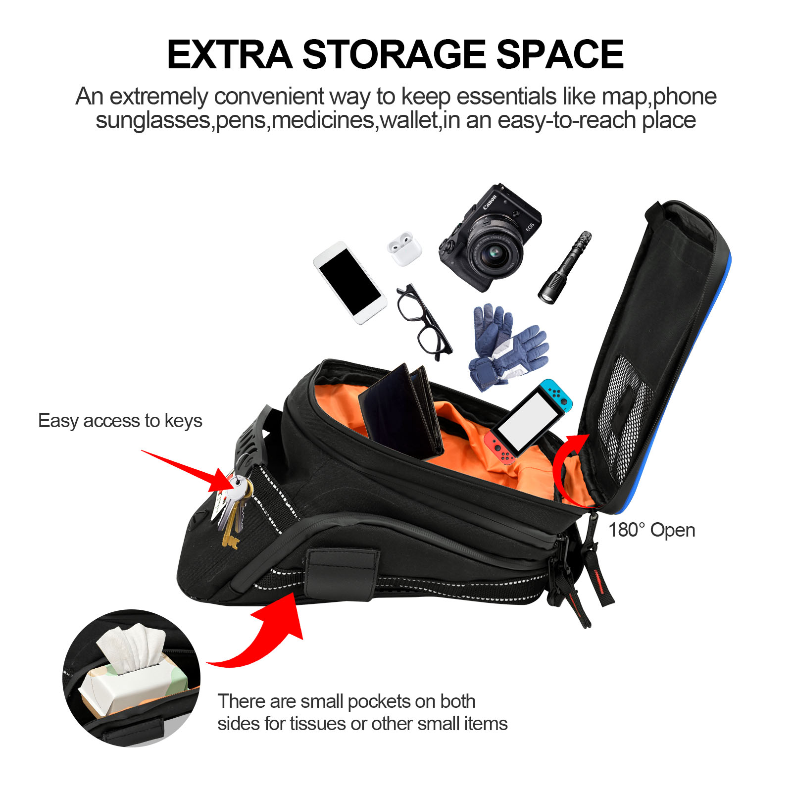 Large Capacity Expandable Moto - Cycling Gear Organizer ulasan dan harga