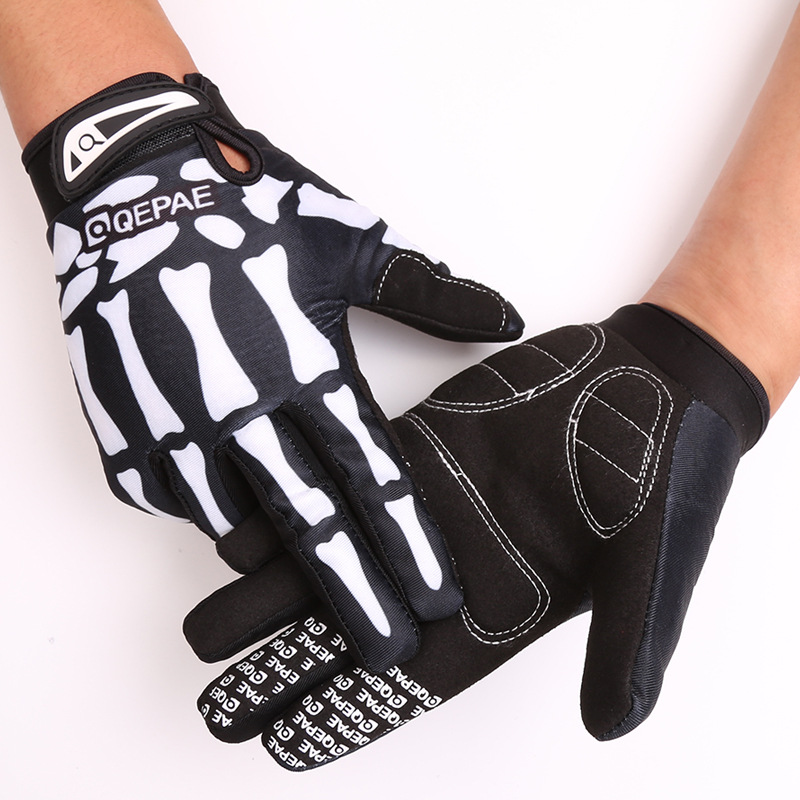 1Pair Skeleton Bike Gloves Ful - Cycling Gear Gifts ulasan dan harga