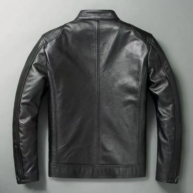 Genuine Leather Jacket Men 100 - Cycling Gear Winter ulasan dan harga