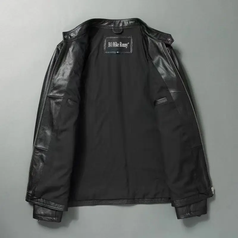 Genuine Leather Jacket Men 100 - Cycling Gear Winter ulasan dan harga