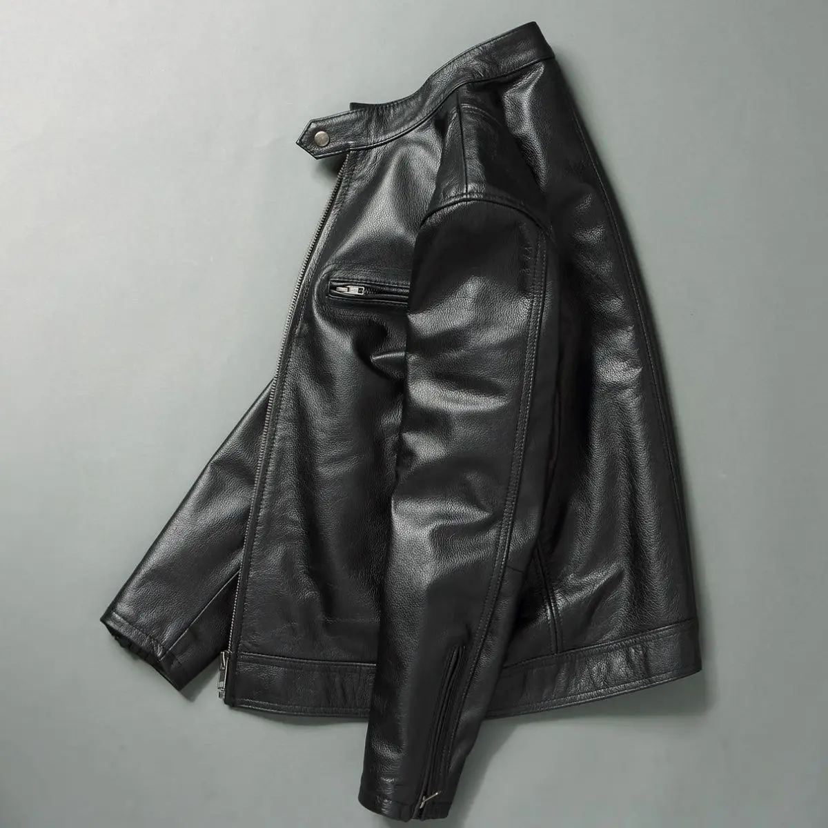 Genuine Leather Jacket Men 100 - Cycling Gear Winter ulasan dan harga